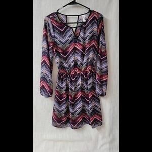XHILARATION Women’s Chiffon Dress cute sz Small b12